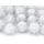 Pompony brokatowe PartyDeco 2cm Srebrne, 20szt